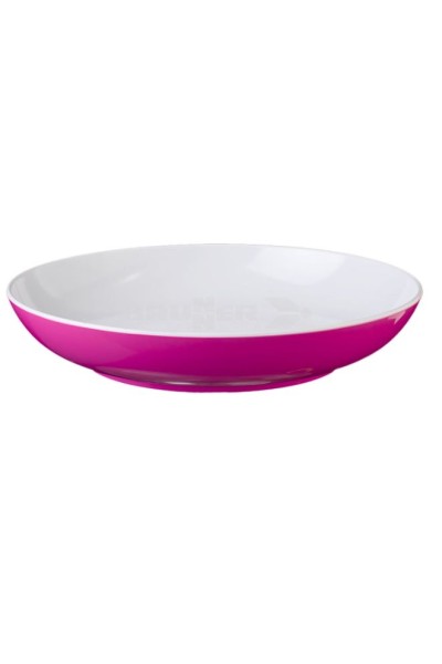 PIATTO FONDO IN MELAMINA COLORE FUCSIA CON ANTISPLIP