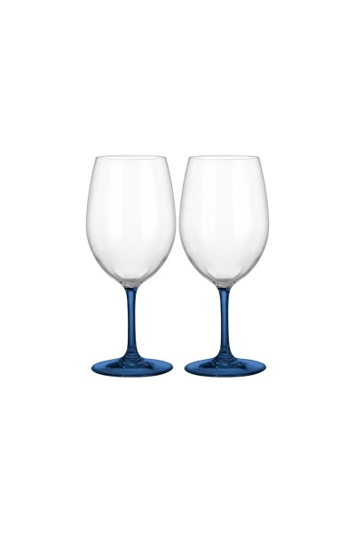 SET DI 2 CALICI PER VINO BIANCO THAITI COLORE BLU