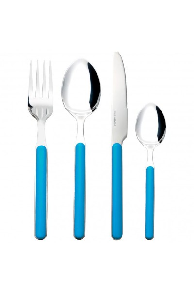 SET DI POSATE DELICE COLORE BLU/TURCHESE