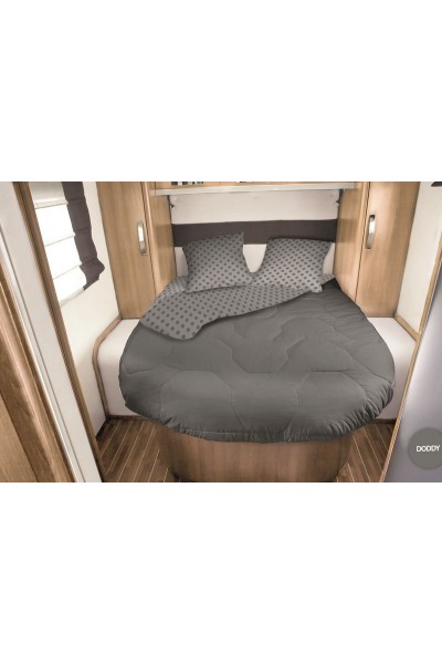 PRONTO LETTO SINGOLO 80X190 CM COLORE GRIGIO E POIS INTERNI