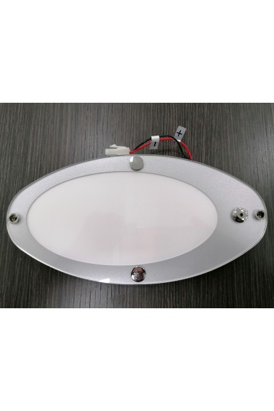 PLAFONIERA OVALE A LEDS DIMENSIONI CM 24X12 CON LUCE NOTTURNA BLU