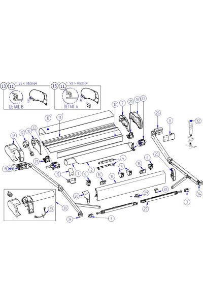 TAPPI FINALI DX E SX PER VERANDA OMNISTORE 9200