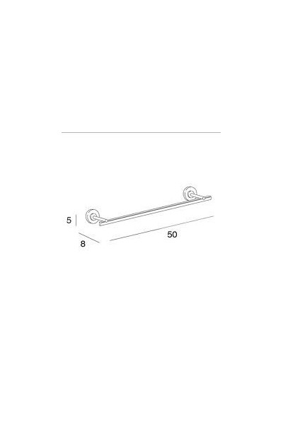 PORTA ASCIUGAMANO DA BAGNO CROMATO CON PROFILO QUADRATO LINEA 1700