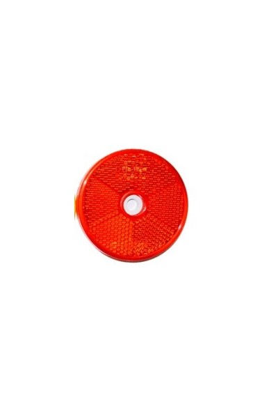 CATARIFRANGENTE ESTERNO CAMPER HELLA ROTONDO CON FORO CENTRALE COLORE ROSSO 6CM