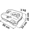 ROLL TANK 23 W GREY TANICA 23 LITRI FIAMMA