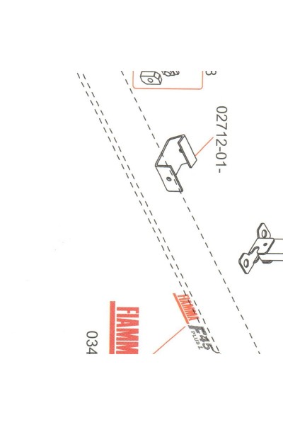 SCIVOLO FRONTALE IN FERRO PER VERANDA FIAMMA F45 PLUS L/F 55