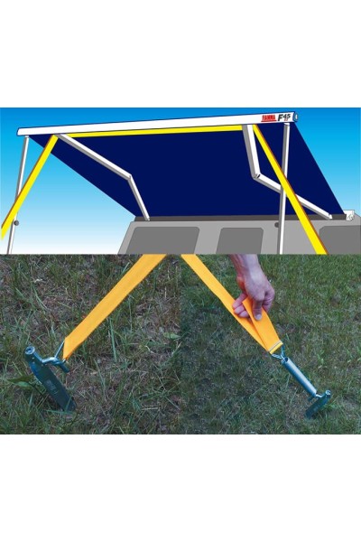 TIE DOWN KIT PLUS :KIT ANCORAGGIO VERANDE TIE-DOWN PLUS YELLOW FIAMMA