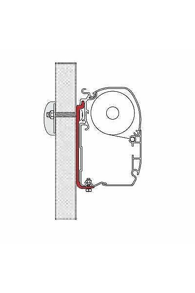 KIT STAFFE DI FISSAGGIO VERANDA F45S DA MT 4,50 COMPOSTO DA 2 STAFFE DA 40 CM ED 1 STAFFA DA 12 CM