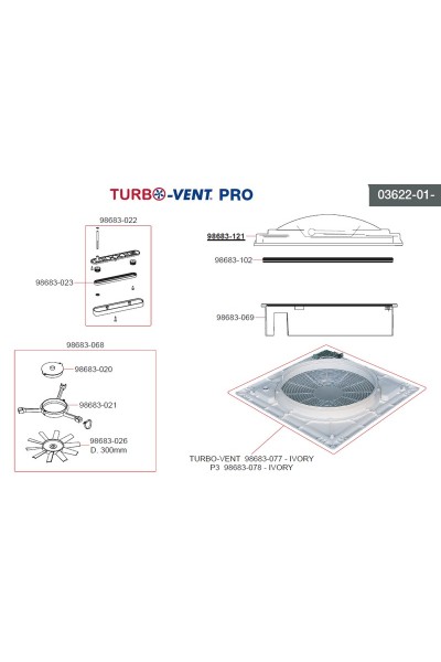 KIT GUARNIZIONE COPERCHIO OBLO VENT 40X40 FIAMMA