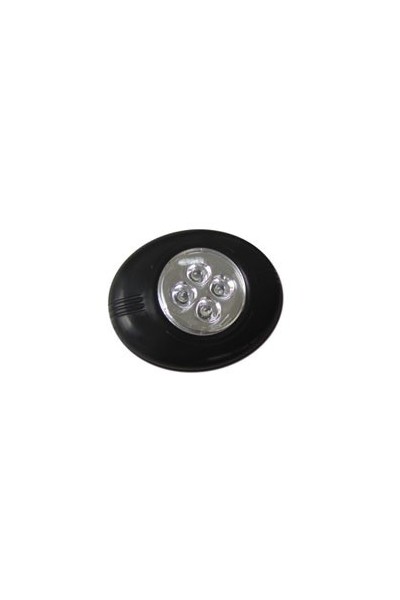 PLAFONIERA 4 LED ADESIVA BASE  COLORE NERO.