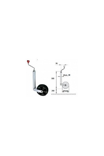 RUOTINO D  APPOGGIO MISURA 200X50 AL-KO SUPPORTO PESO FINO A 500KG