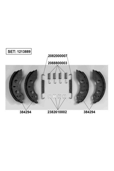 KIT DI GANASCE PER ASSALE FRENANTE AL-KO 2050/2051