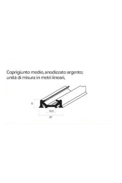 COPRIGIUNTO MEDIO ANODIZZATO ARGENTO