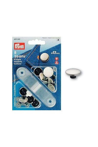 SET DI FISSAGGIO BOTTONI CROMO DA 17 MM 8 PZ