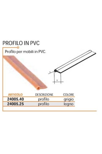 PROFILO IN PVC PER MOBILIO COLORE LEGNO CILIEGIO