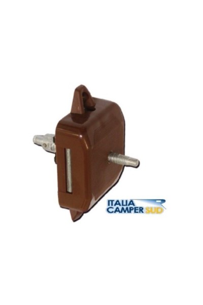 SERRATURA PUSH LOCK DOPPIO PER PORTA BAGNO COLORE MARRONE