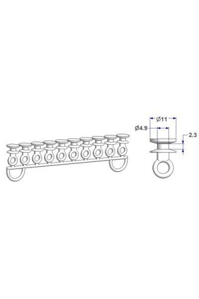 SCIVOLO PER BINARIO TENDA SENZA PINZA TONDO
PREZZO CADAUNO