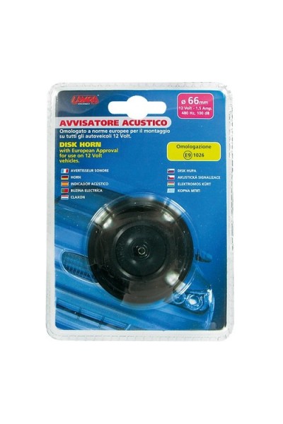 AVVISATORE ACUSTICO 12V DIAMETRO 66 MM