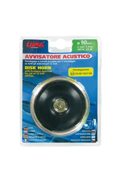 AVVISATORE ACUSTICO 12V DIAMETRO 90 MM