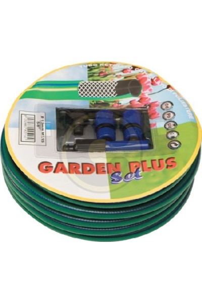 SET ATTREZZATO GARDEN PLUS MT 15 DI TUBO RETINATO CON ACCESSORI