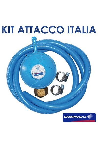 KIT REGOLATORE GAS + TUBO + FASCHETTE PER BARBECUE A GAS CAMPINGAZ