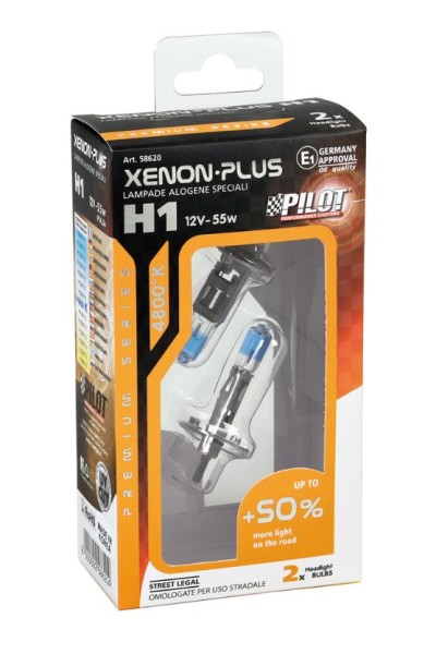 LAMPADA ALOGENA XENON PLUS 12V - H1 SCATOLA DA 2 PEZZI