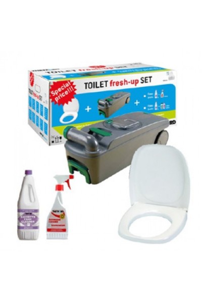 FRESH UP SET TOILETTE C400 CASSETTA C400 DX-SX,COPERCHIO WATER,PRODOTTI  CHIMICI