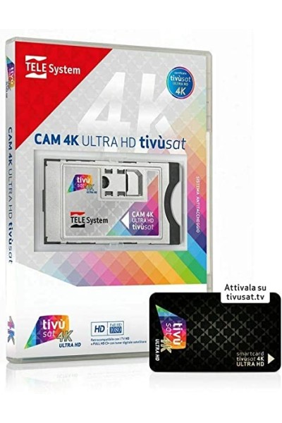 CAM TV SAT ULTRA HD CON CARD TELESYSTEM 4K