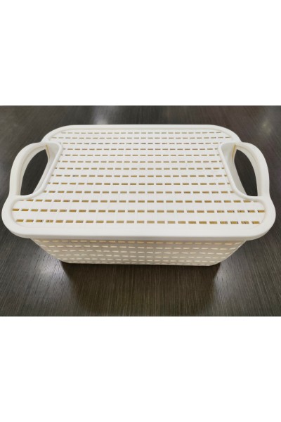 CESTA IN PLASTICA CON COPERCHIO MULTIFUNZIONE