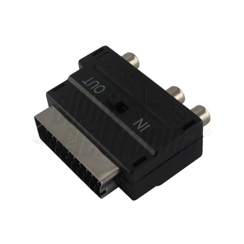 ADATTATORE IN-OUT DA SCART A RCA