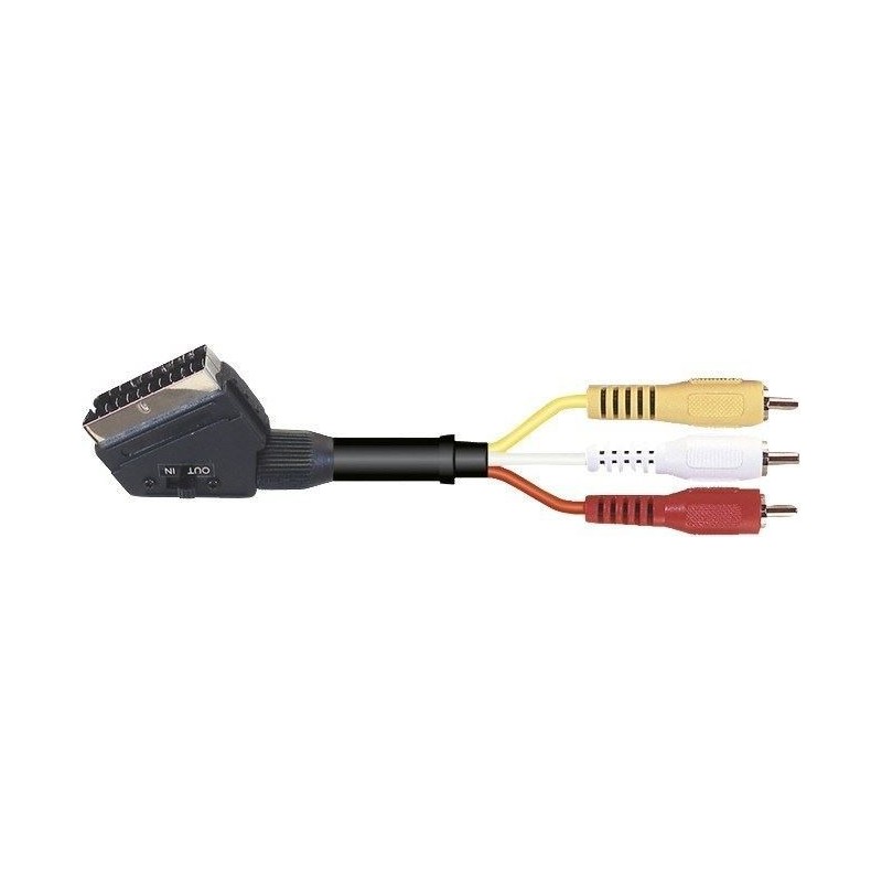 ADATTATORE DA PRESA SCART AD RCA CON CAVO DA 1,5 MT.