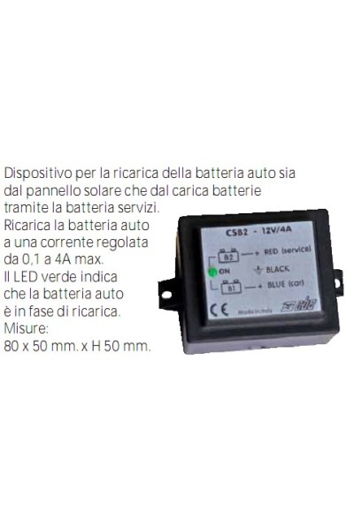 DISPOSITIVO CARICA BATTERIE AUTOMATICO PER PANNELLI SOLARI