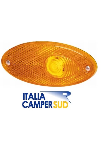 LUCE D INGOMBRO OVALE SIDE MARKER ARANCIO CON CATARIFRANGENTE AD INCASSO