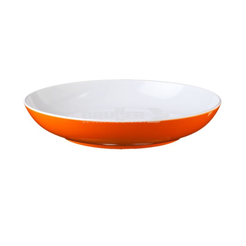 PIATTO FONDO IN MELAMINA COLORE ARANCIO CON ANTISLIP