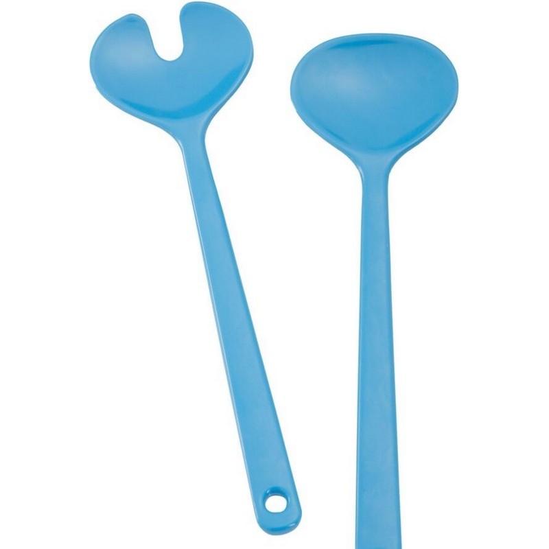 SET POSATE INSALATA COLORE AZZURRO 2PZ