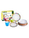 SET IN MELAMINA MODELLO SPECTRUM, ULTRA COLORATO, 16 PEZZI