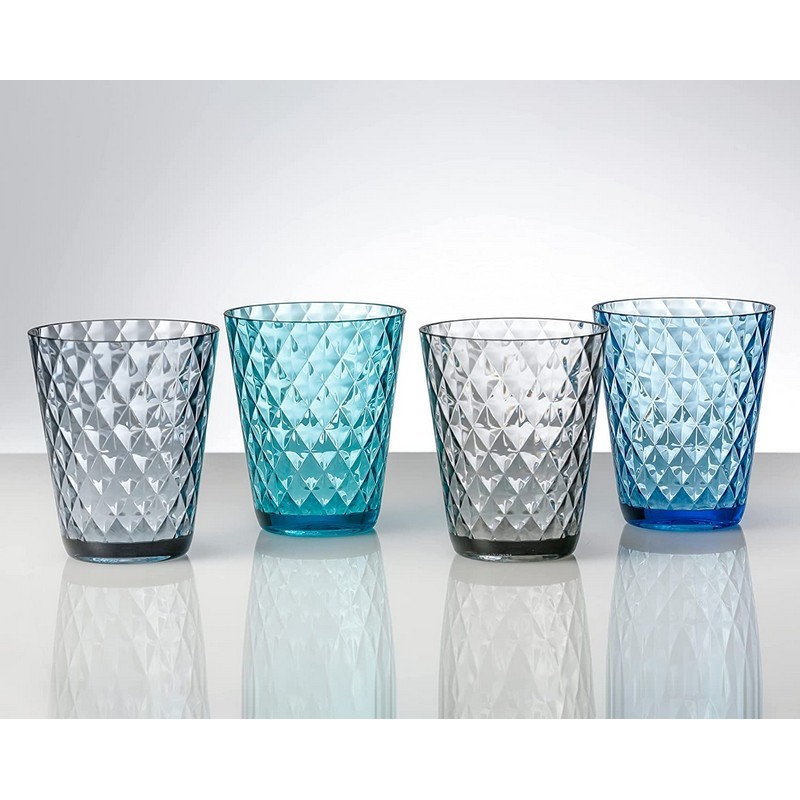 SET DI 4 BICCHIERI DIAMOND