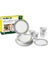 SET MELAMINA BRUNNER MODELLO TULIP VERDE DA 16 PEZZI